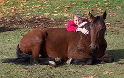 Kristen and Spud relaxing